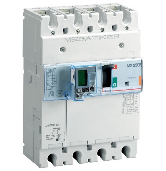 Interruttore magnetotermico differenziale Bticino MEGATIKER 3P+N 250A T724B250D