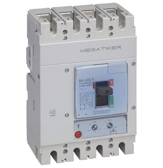 Interruttore magnetotermico 3P+N 630A 36kA Bticino MEGATIKER T744F630