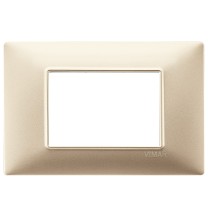 Placca 3 moduli champagne opaco in tecnopolimero Vimar Plana 14653.22