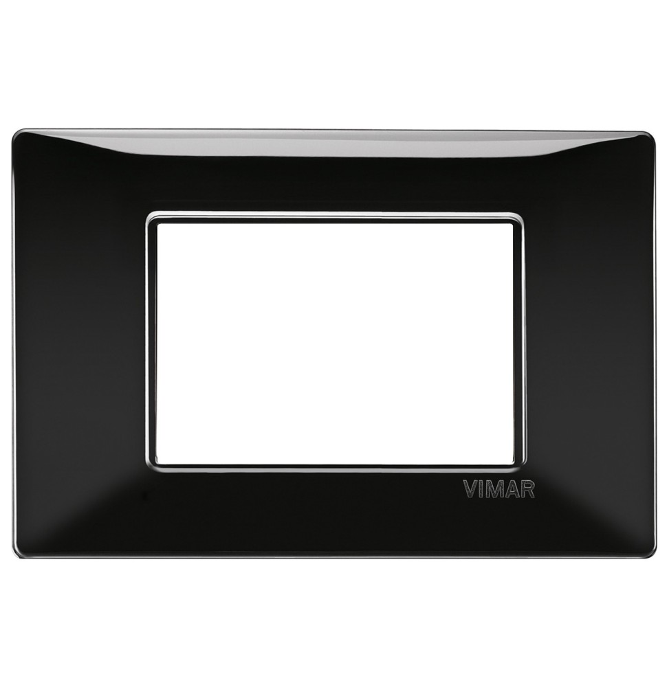 Placca 3 moduli nera in tecnopolimero Vimar Plana 14653.05