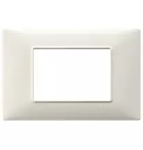 Placca 3 moduli bianco granito in tecnopolimero Vimar Plana 14653.06