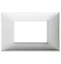Placca Vimar Plana 3 moduli in metallo alluminio spazzolato 14653.81