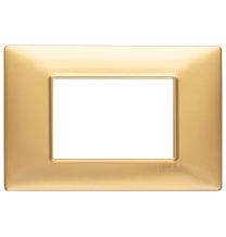 Placca 3 moduli oro opaco in tecnopolimero Vimar Plana 14653.25
