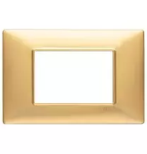 Placca 3 moduli oro opaco in tecnopolimero Vimar Plana 14653.25