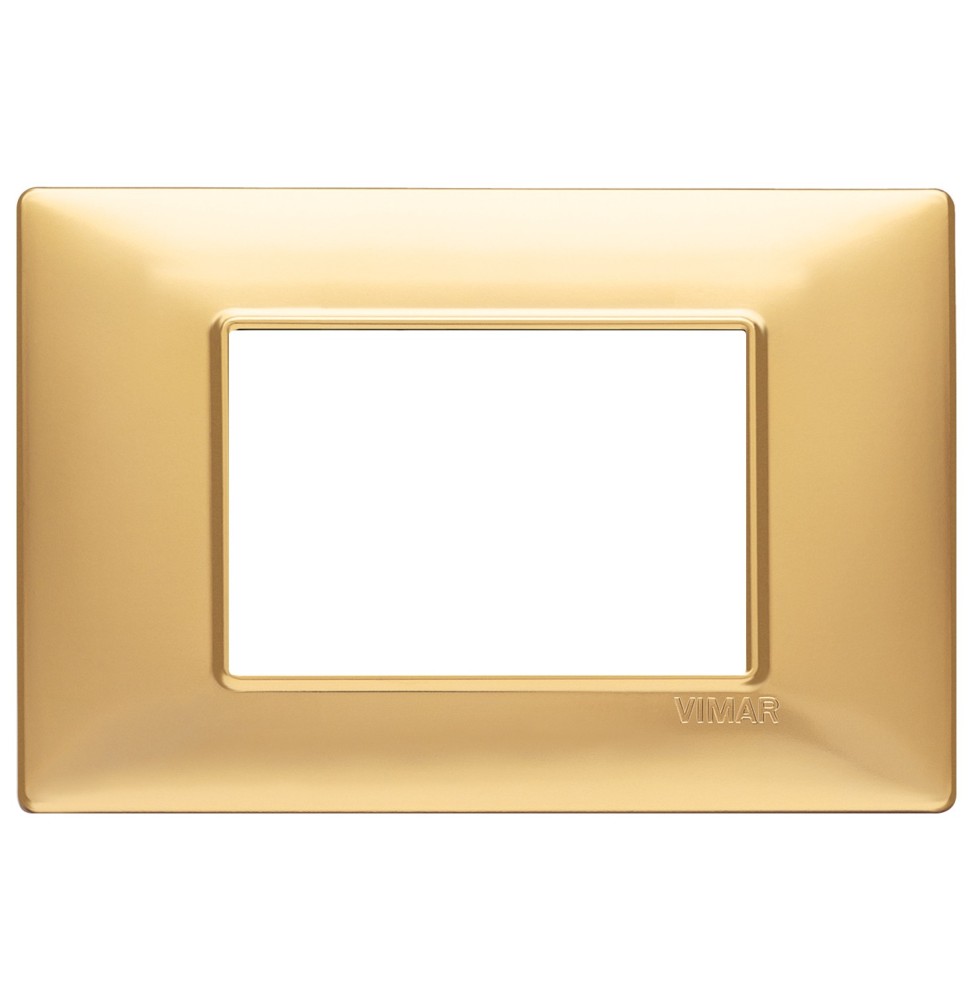 Placca 3 moduli oro opaco in tecnopolimero Vimar Plana 14653.25