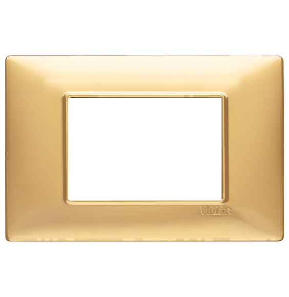Placca 3 moduli oro opaco in tecnopolimero Vimar Plana 14653.25