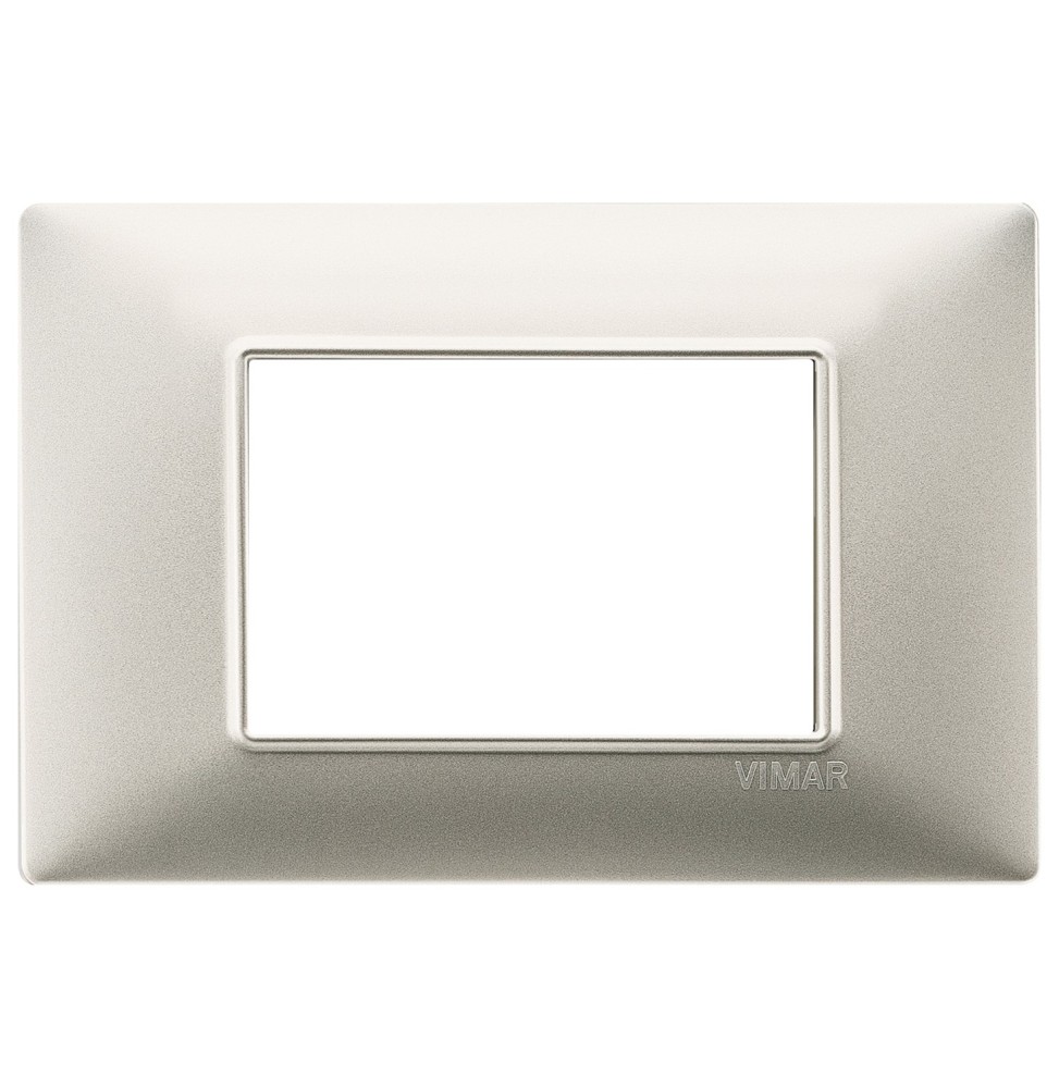 Placca 3 moduli nichel opaco in tecnopolimero Vimar Plana 14653.21