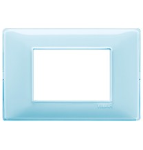 Placca Vimar Plana 3 moduli Reflex acqua in tecnopolimero 14653.45