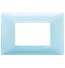 Placca Vimar Plana 3 moduli Reflex acqua in tecnopolimero 14653.45