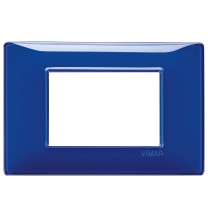 Placca 3 moduli Reflex Zaffiro in tecnopolimero Vimar 14653.50