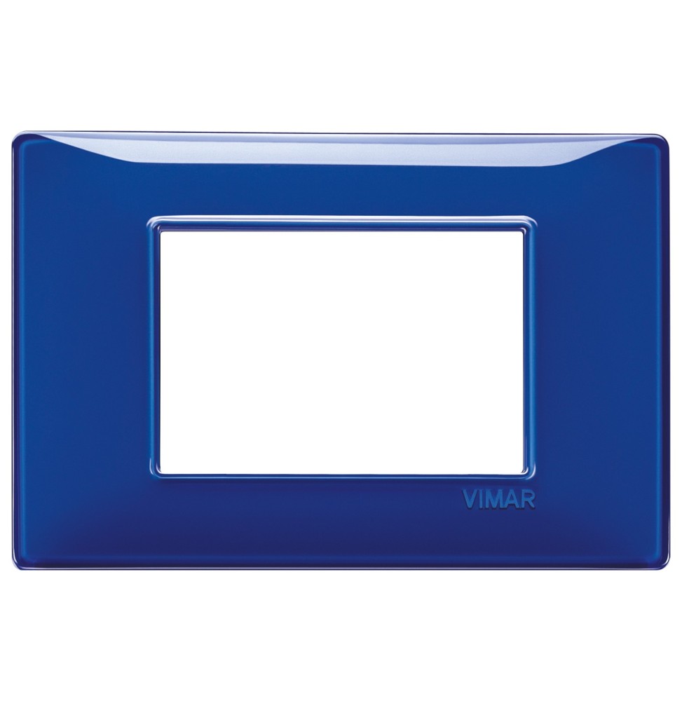 Placca 3 moduli Reflex Zaffiro in tecnopolimero Vimar 14653.50