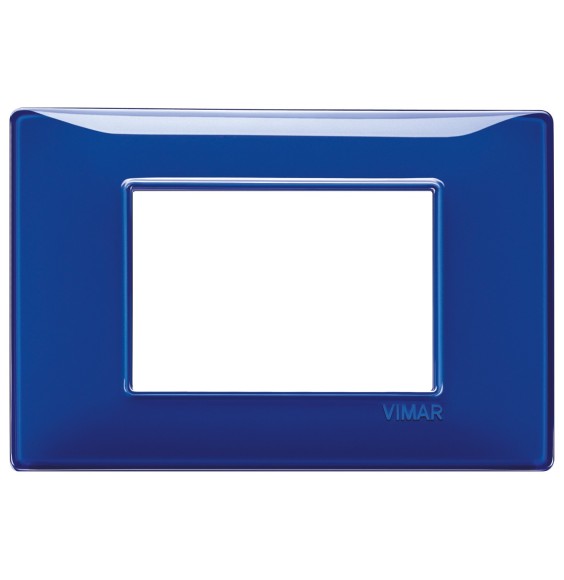 Placca 3 moduli Reflex Zaffiro in tecnopolimero Vimar 14653.50
