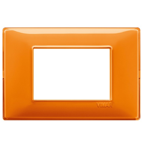 Placca 3 moduli Reflex arancio in tecnopolimero Vimar 14653.48