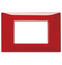 Placca 3 moduli Reflex rubino in tecnopolimero Vimar Plana 14653.51