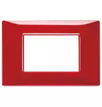 Placca 3 moduli Reflex rubino in tecnopolimero Vimar Plana 14653.51