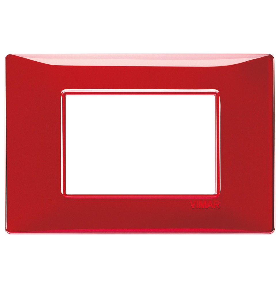 Placca 3 moduli Reflex rubino in tecnopolimero Vimar Plana 14653.51