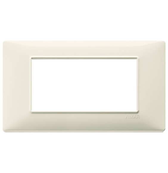 Placca Vimar Plana 4 moduli in tecnopolimero colore beige 14654.03