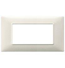 Placca 4 moduli bianco granito in tecnopolimero Vimar Plana 14654.06
