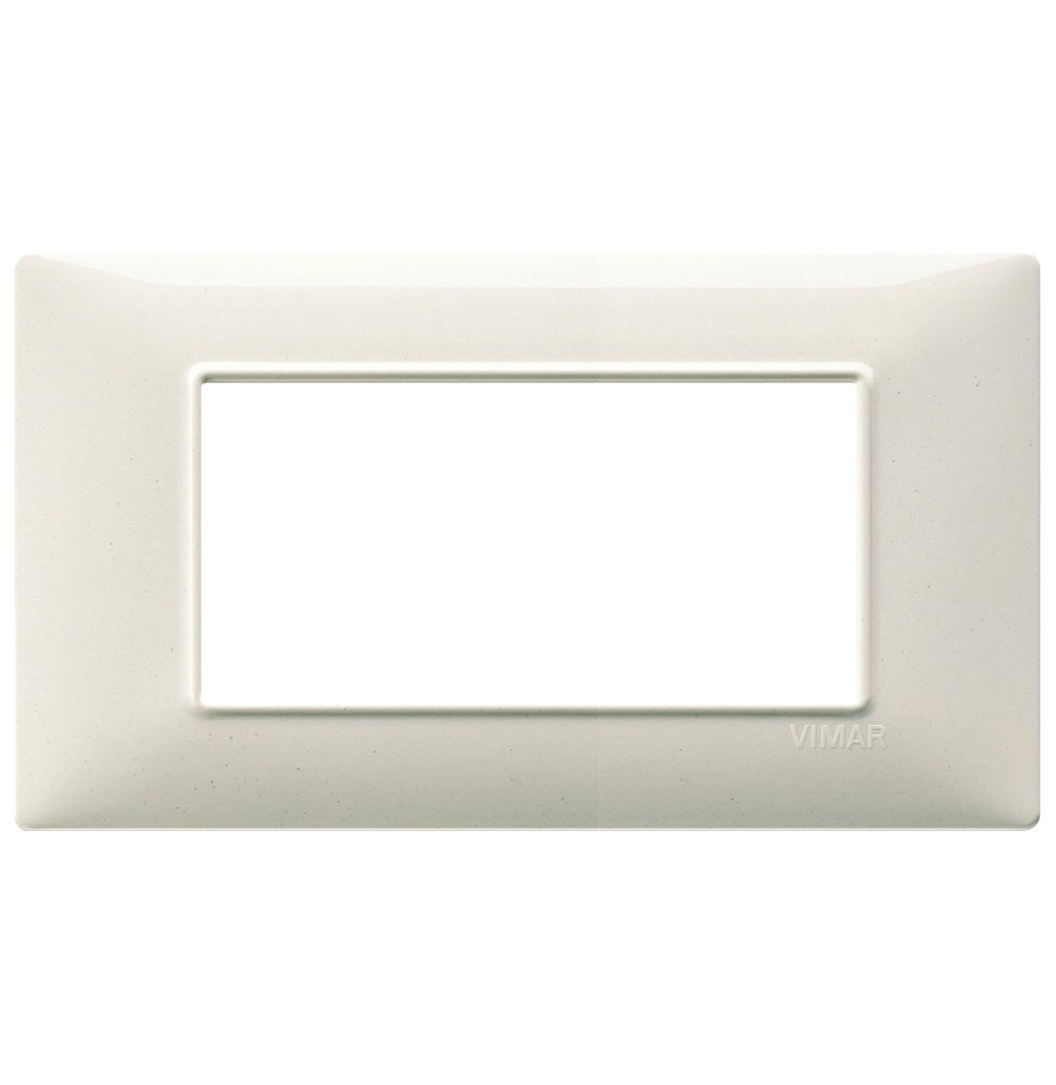 Placca 4 moduli bianco granito in tecnopolimero Vimar Plana 14654.06