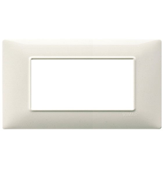 Placca 4 moduli bianco granito in tecnopolimero Vimar Plana 14654.06