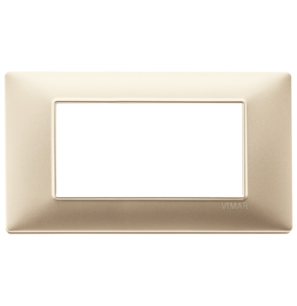Placca 4 moduli champagne opaco in tecnopolimero Vimar Plana 14654.22