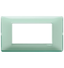 Placca 4 moduli Reflex menta in tecnopolimero Vimar Plana 14654.44