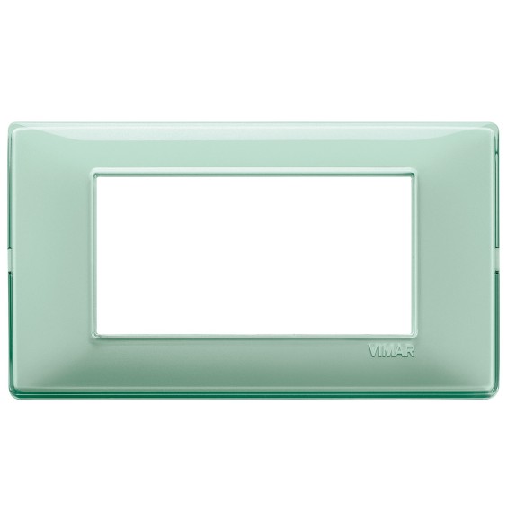 Placca 4 moduli Reflex menta in tecnopolimero Vimar Plana 14654.44