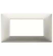 Placca 4 moduli nichel opaco in tecnopolimero Vimar Plana 14654.21