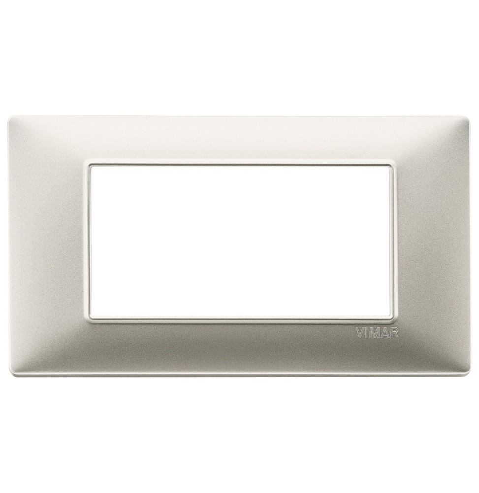 Placca 4 moduli nichel opaco in tecnopolimero Vimar Plana 14654.21