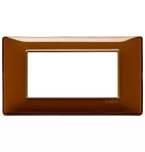 Placca 4 moduli Reflex tabacco in tecnopolimero Vimar Plana 14654.49