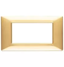 Placca 4 moduli oro lucido in tecnopolimero Vimar Plana 14654.24