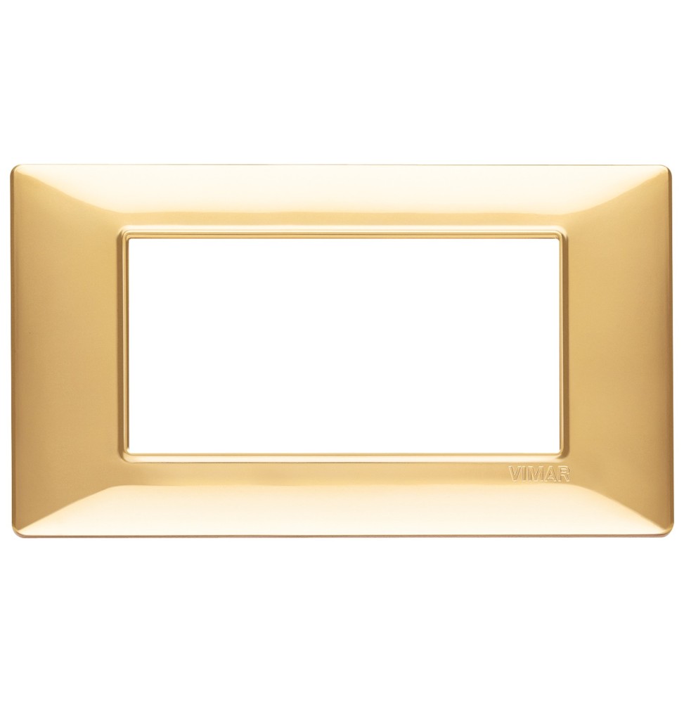 Placca 4 moduli oro lucido in tecnopolimero Vimar Plana 14654.24