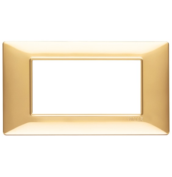 Placca 4 moduli oro lucido in tecnopolimero Vimar Plana 14654.24