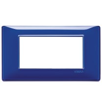 Placca 4 moduli Vimar Plana in tecnopolimero Reflex zaffiro 14654.50
