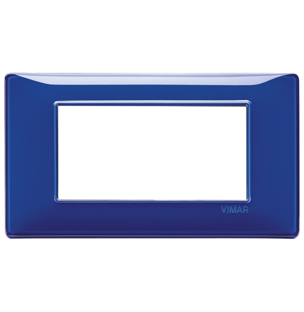 Placca 4 moduli Vimar Plana in tecnopolimero Reflex zaffiro 14654.50