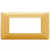 Placca 4 moduli Reflex ambra in tecnopolimero Vimar 14654.43