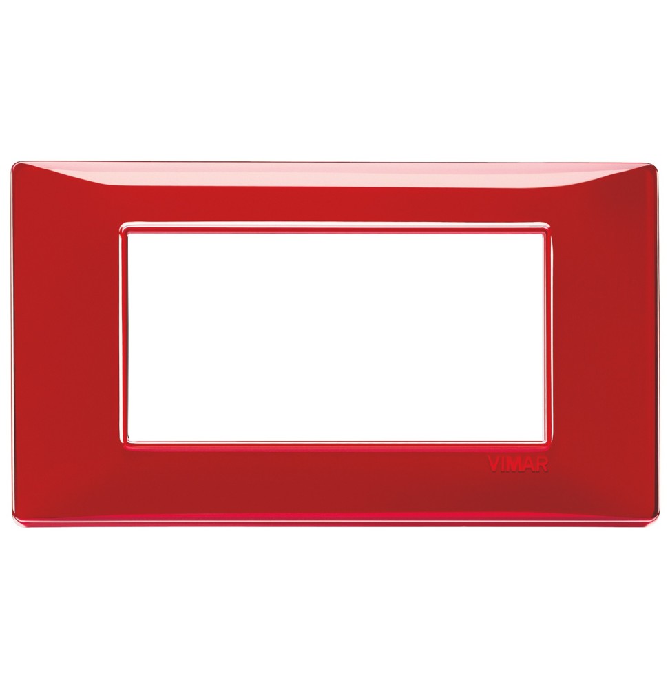Placca Vimar Plana 4 moduli Reflex rubino in tecnopolimero  14654.51