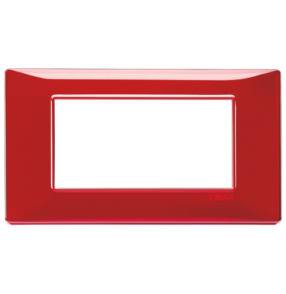 Placca Vimar Plana 4 moduli Reflex rubino in tecnopolimero  14654.51