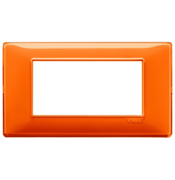 Placca 4 moduli Reflex arancio in tecnopolimero Vimar 14654.48