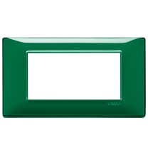 Placca 4 moduli Reflex smeraldo in tecnopolimero Vimar 14654.47