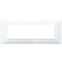 Placca 7 moduli bianco in tecnopolimero Vimar Plana 14657.01