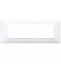 Placca 7 moduli bianco in tecnopolimero Vimar Plana 14657.01