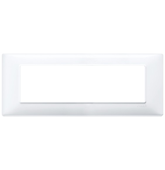 Placca 7 moduli bianco in tecnopolimero Vimar Plana 14657.01