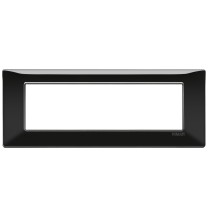 Placca 7 moduli nera in tecnopolimero Vimar Plana 14657.05