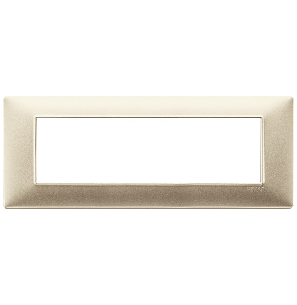 Placca Vimar Plaba 7 moduli champagne opaco in tecnopolimero 14657.22