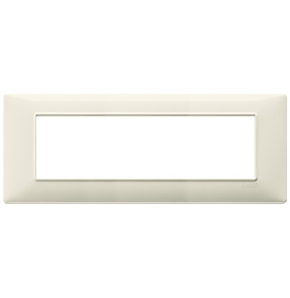 Placca 7 moduli beige in tecnopolimero Vimar Plana 14657.03