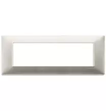 Placca Vimar Plana 7 moduli in tecnopolimero nichel opaco 14657.21
