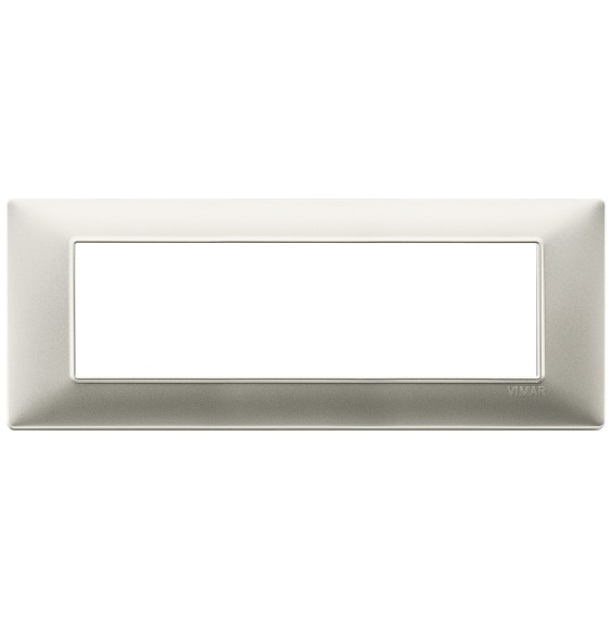 Placca Vimar Plana 7 moduli in tecnopolimero nichel opaco 14657.21