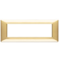Placca 7 moduli oro lucido in tecnopolimero Vimar Plana 14657.24