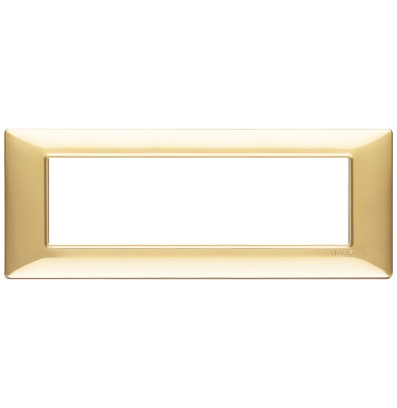 Placca 7 moduli oro lucido in tecnopolimero Vimar Plana 14657.24